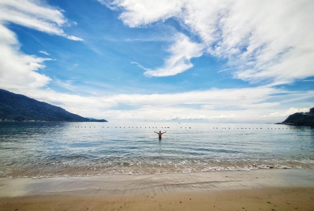 Cham Island swimming in an empty beach