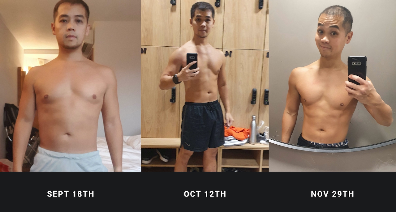 low carb body transformation 2 months