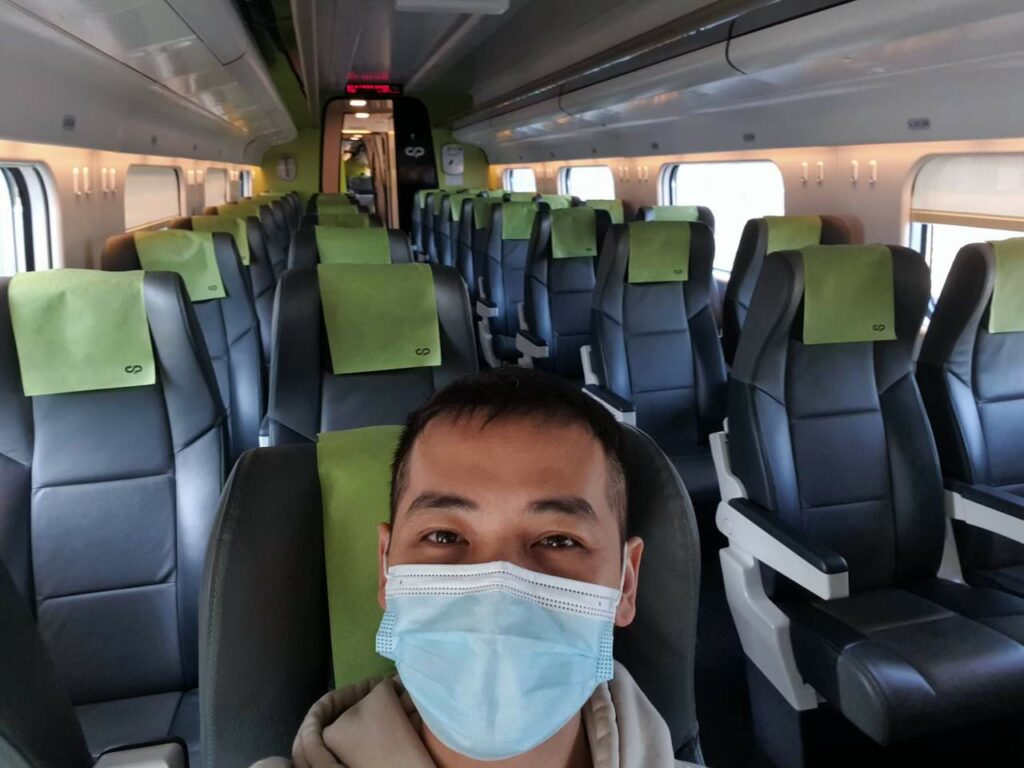 January to March 2022 - Quarterly Life & Business Update 41 Lisbon Trip 2022 Porto to Lisbon Train