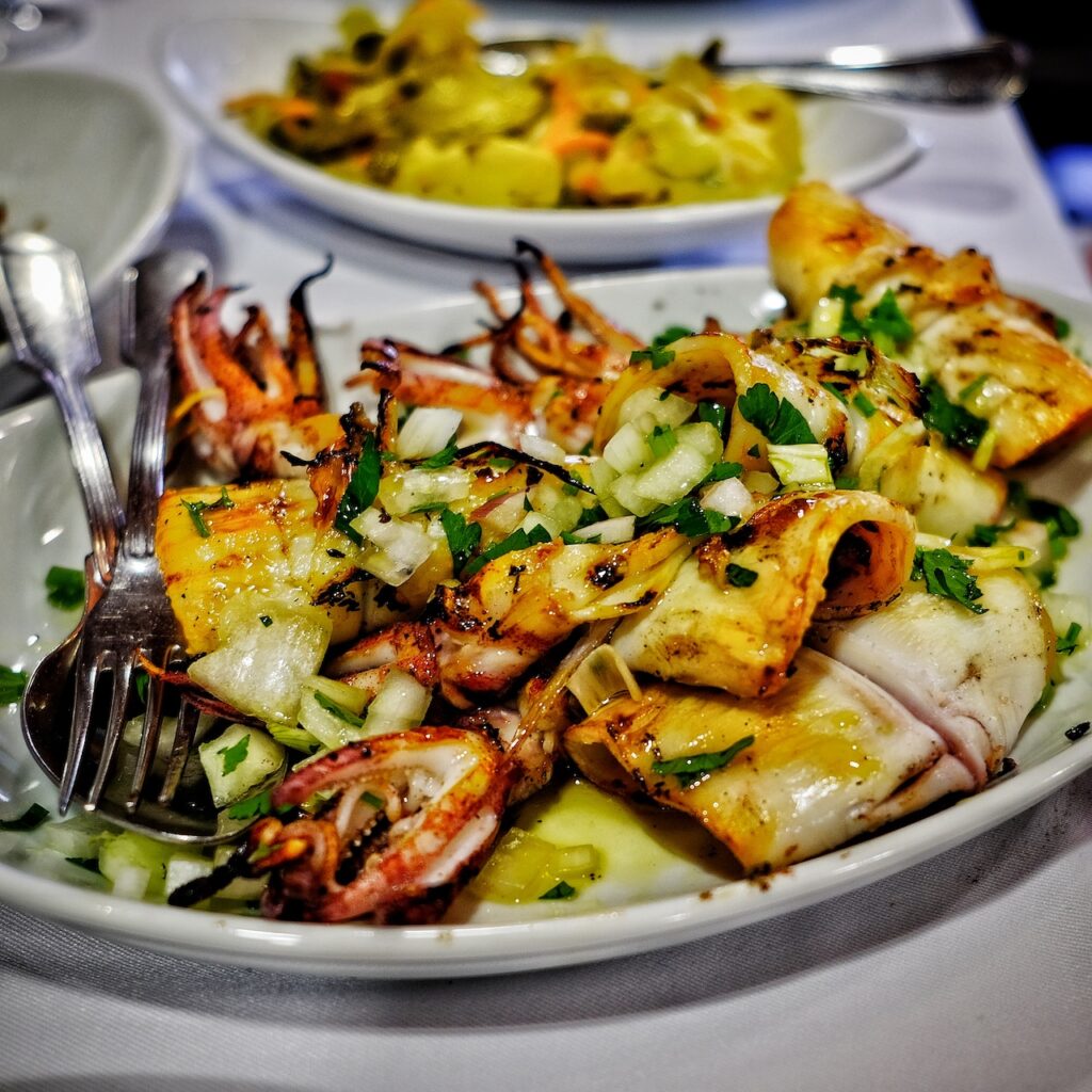 Porto 2022 Matoshinhos Sea Food Tito 2 Grilled Squid