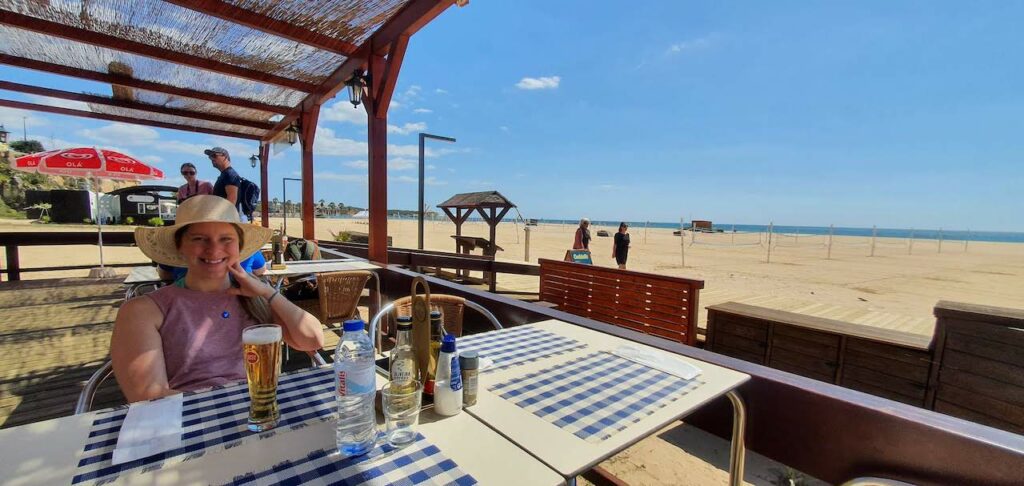 Moving from Porto to Portimao - Digital Nomad Life Update May 2022 7 Portimao 2022 Lunch on beach